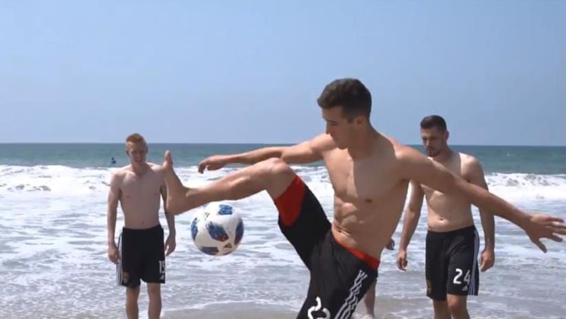 Real Salt Lake - on the beach - screenshot from "All-Access" series - THUMB ONLY