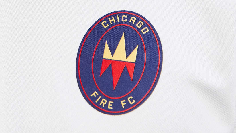 Chicago Fire 2020 away jersey: Badge closeup