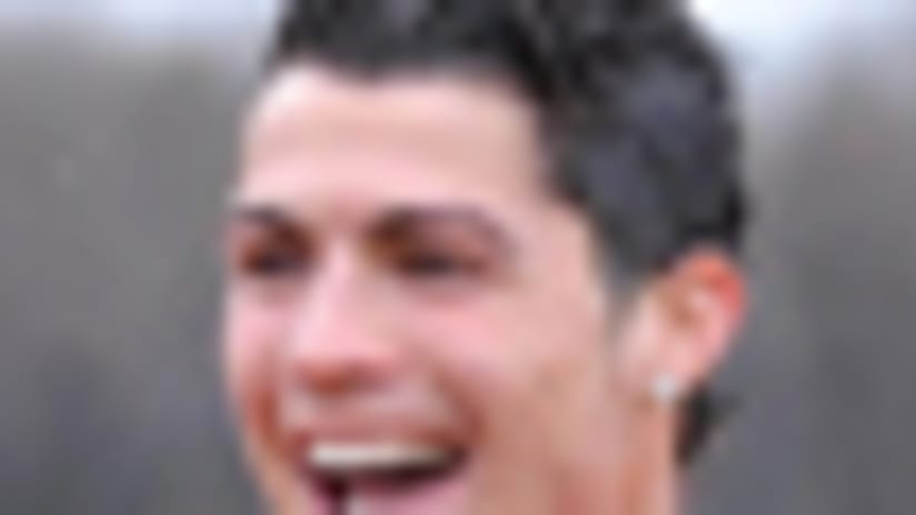 Cristiano Ronaldo is all smiles this season as he has been a powerful force behind Manchester United's potent offense.