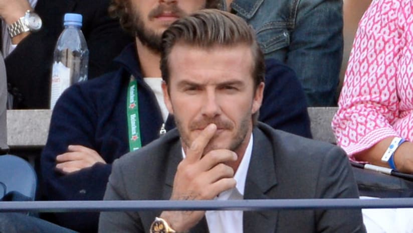 David Beckham during the US Open Cup tennis tournament