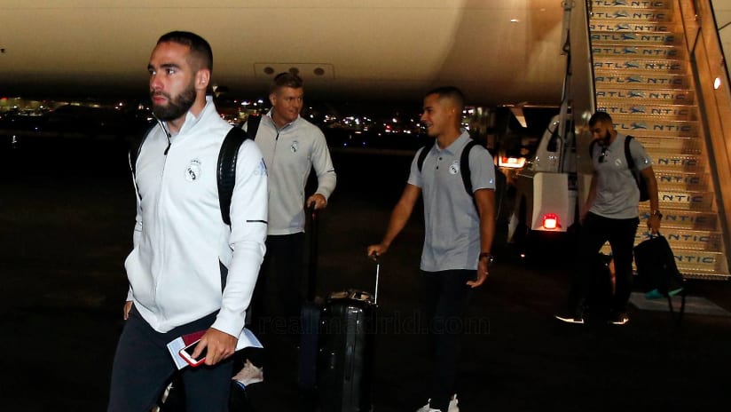 THUMB ONLY: Real Madrid arrive in Los Angeles to start their 2017 US tour