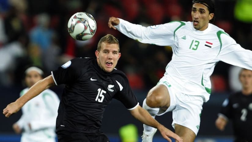 Jeremy Brockie in action for New Zealand in the Confederations Cup