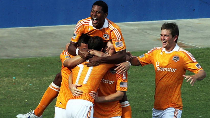Houston Dynamo celebrate - September 24, 2011