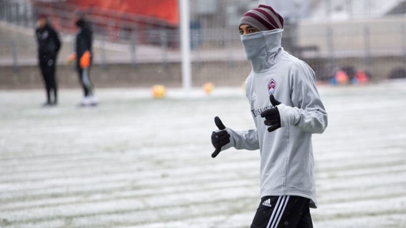 Edgar Castillo trains in the snow ahead of 2018 CCL opener — 2/19/18