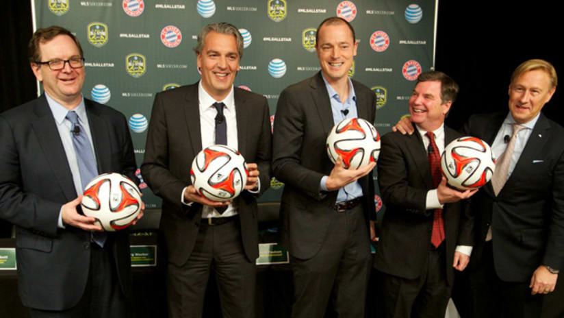 Group shot at the 2014 AT&T MLS All-Star Game press announcement