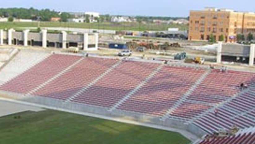 A majority of the seats have already been installed at the Frisco stadium.
