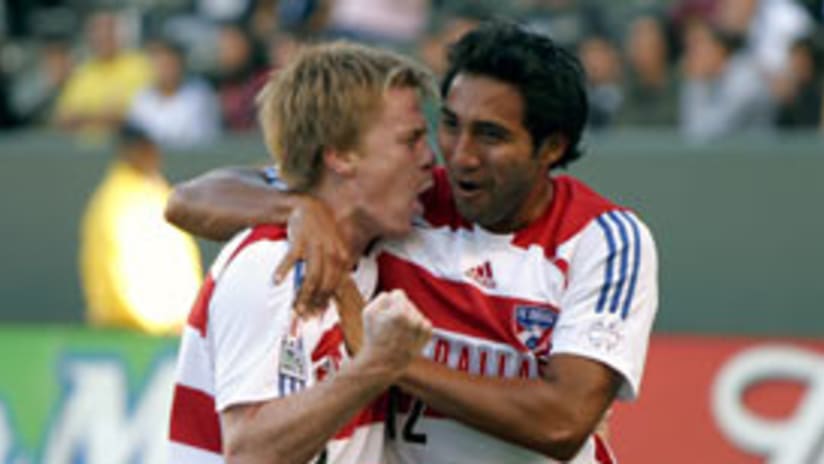 Dax McCarty (left) and Arturo Alvarez will be on the road to take on Chivas USA Sunday.