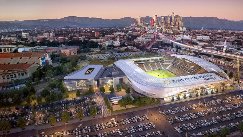 LAFC - Banc of California Stadium - rendering