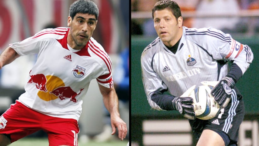 Claudio Reyna (left) and Tony Meola were inducted into the Hall of Fame