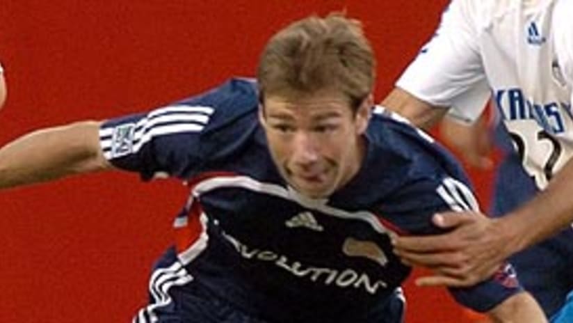 Revolution midfielder Steve Ralston had two goals and an assist Tuesday.