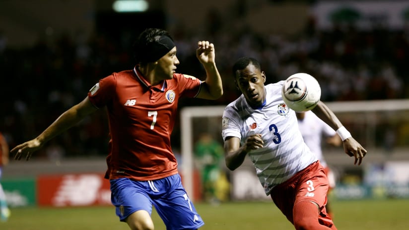 Michael Murillo in action for Panama in World Cup Qualifiers, 2016