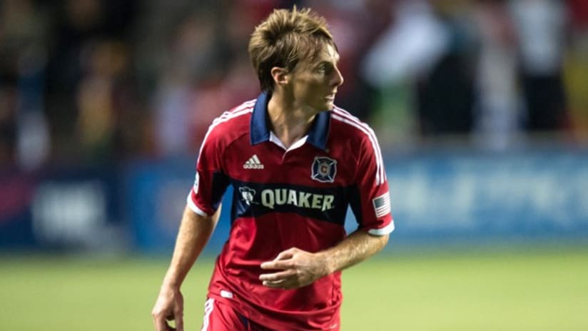 Chris Rolfe in action for the Chicago Fire
