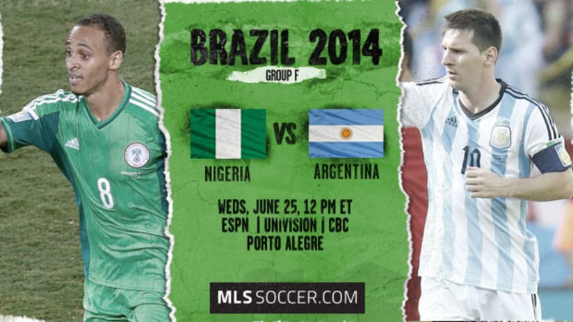 World Cup: Nigeria vs. Argentina, June 25, 2014