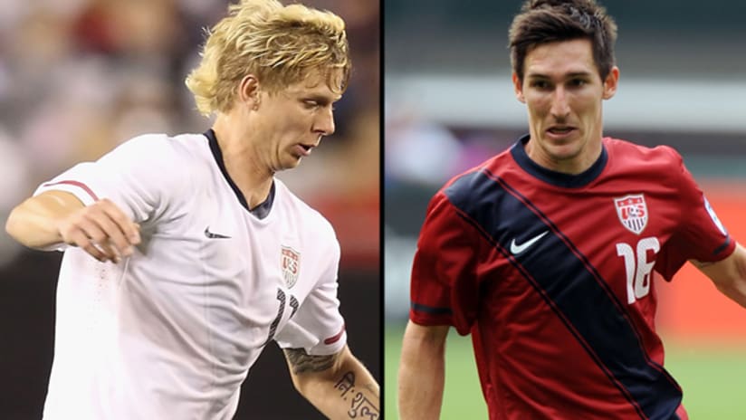 Brek Shea and Sacha Kljestan have been called by the US to face Italy.