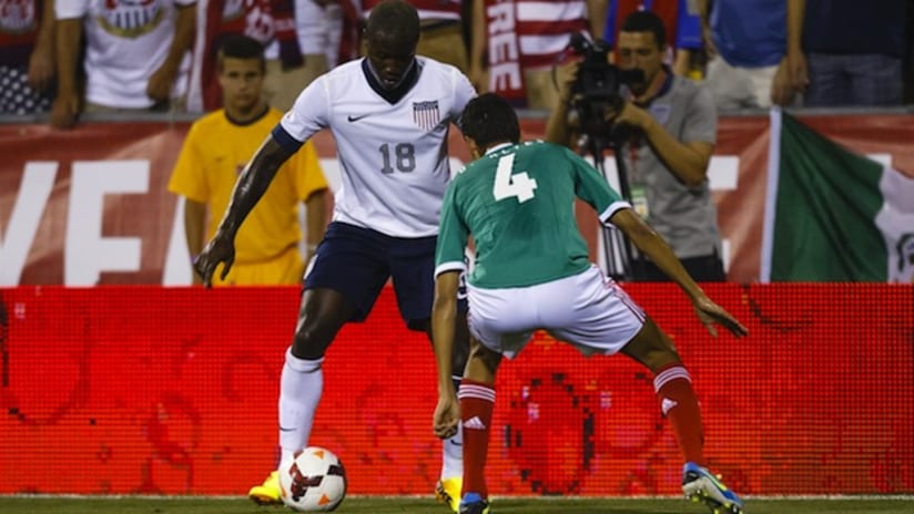 Eddie Johnson in action against Mexico