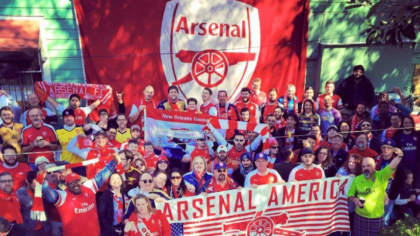 Arsenal fans at Gooner Gras, 2016