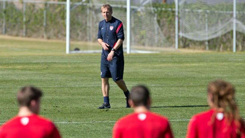 Jurgen Klinsmann at US national team January camp training