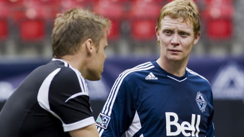 Barry Robson at Whitecaps training