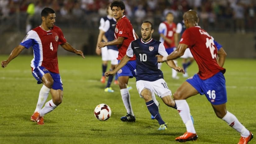 Landon Donovan in action against Costa Rica