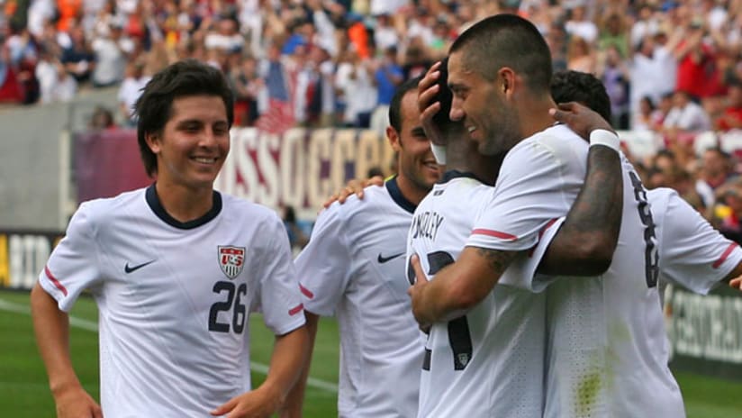 José Torres (left) played well vs. Turkey, while fellow Texan Dempsey scored the winner.