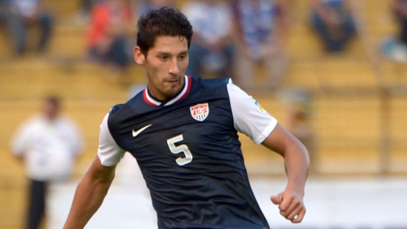 Omar Gonzalez with the US national team during the qualifier in Honduras