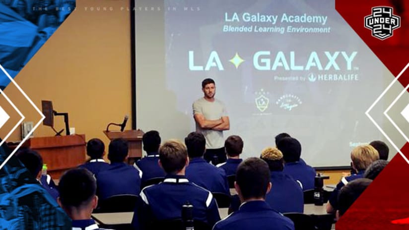 Steven Gerrard at the LA Galaxy Academy
