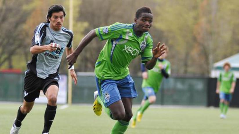 Victor Mansaray of the Seattle Sounders