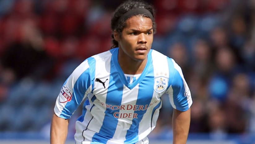 Duane Holmes with Huddersfield Town