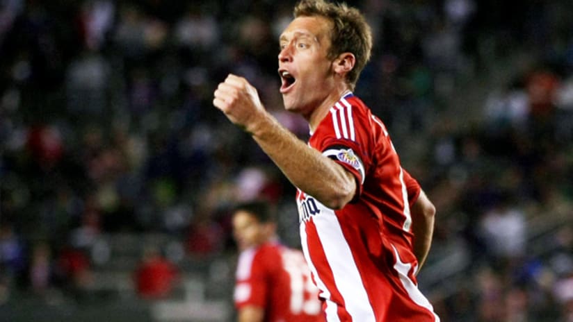 Jimmy Conrad scored one of Chivas USA's goals in a 3-2 loss to Sporting.