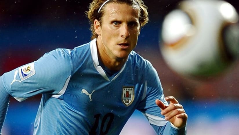 Diego Forlan with Uruguay