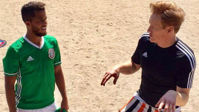 Giovani dos Santos and Conan O'Brien - playing pickup in Mexico City - thumbnail only