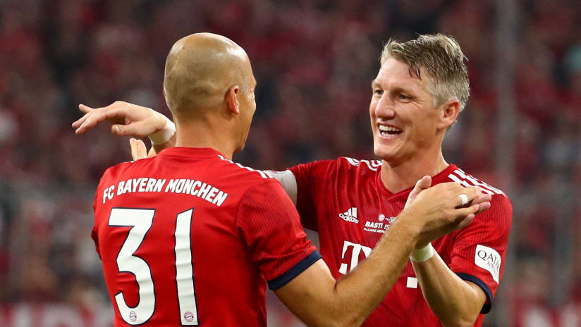 Bastian Schweinsteiger - Arjen Robben - Tribute match - Bayern Munich