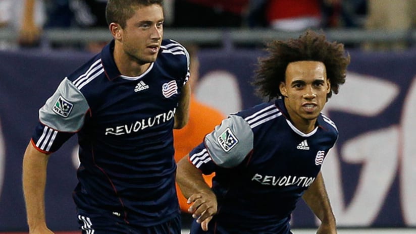 Kevin Alston's (right) long throw-in led to Chris Tierney's game-tying goal against Seattle.