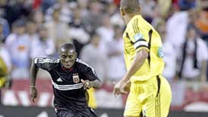The Crew defense will look to keep Freddy Adu off the score sheet.