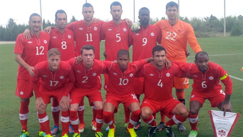 The Canadian national team ahead of the Mauritania friendly