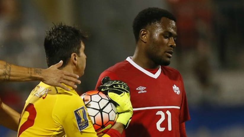 Cyle Larin sad after not scoring for Canada vs. Costa Rica in Gold Cup action