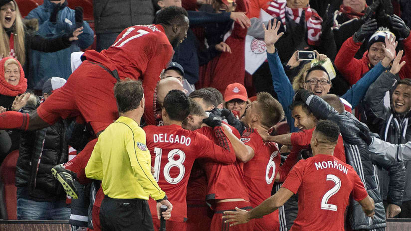 Toronto FC - Team celebrates goal vs NYFC