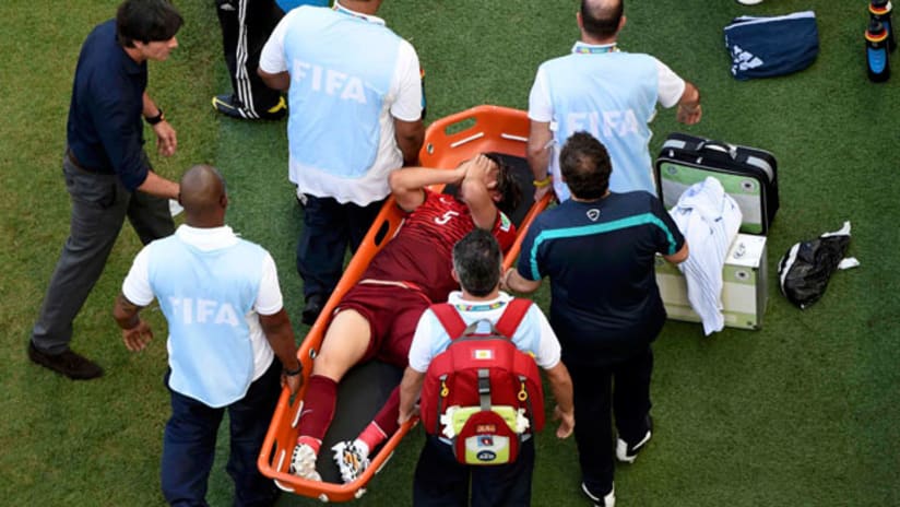 Fabio Coentrao injured against Germany