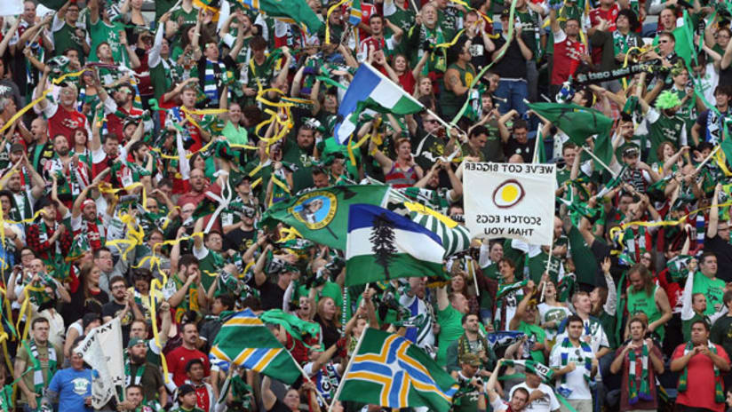 Timbers fans in Seattle