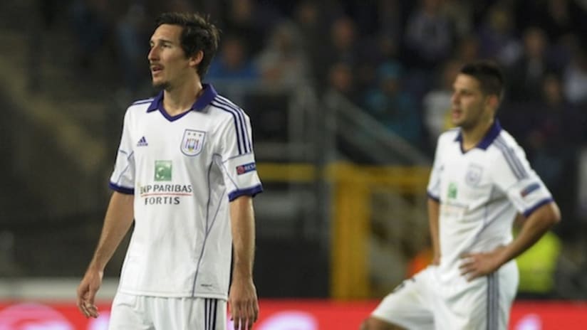 Sacha Kljestan and Anderlecht react to a Champions League loss against Olympiacos