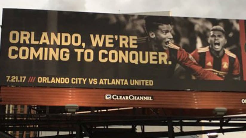 Atlanta United billboard in Orlando - July 2017