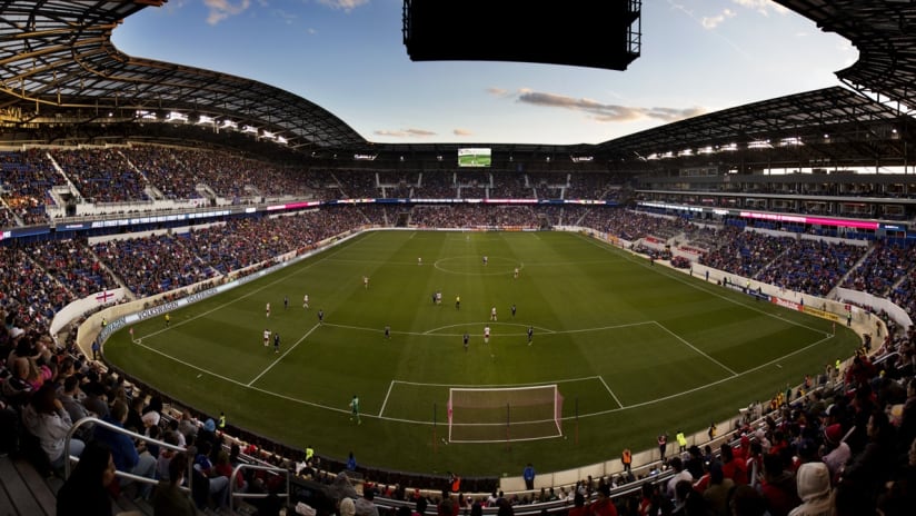 A sold-out Red Bull Arena before New York's final regular-season game of 2013.