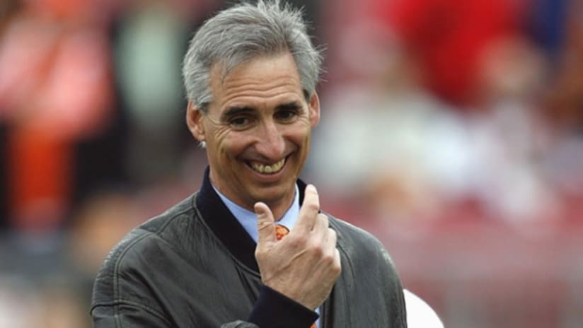 Dynamo president Oliver Luck can't help but smile about Manchester United's July visit to Houston.