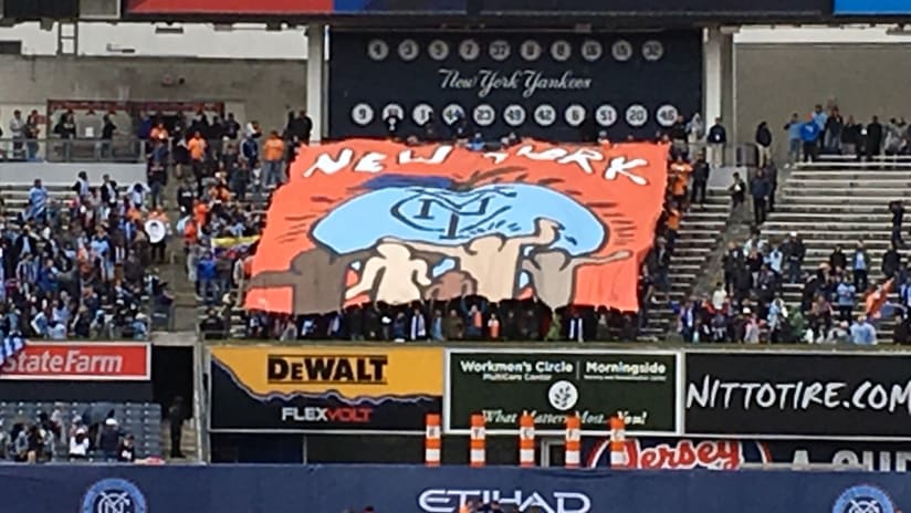Tifo by NYCSC - new NYCFC supporters group - THUMBNAIL ONLY