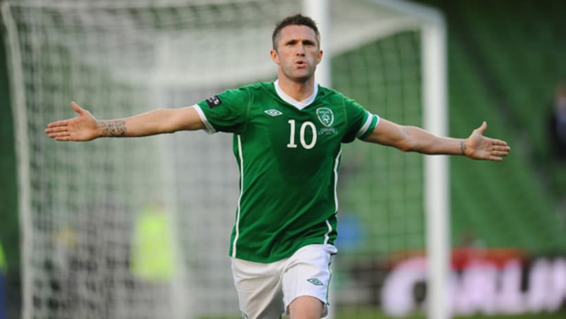Robbie Keane on international duty with Ireland