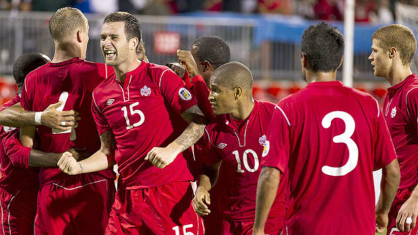David Edgar celebrates with Canada
