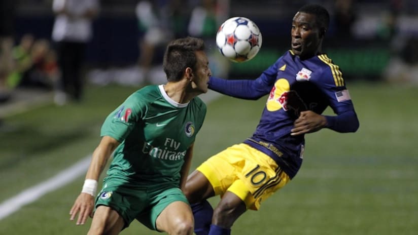 New York's Lloyd Sam in Open Cup action against the Cosmos