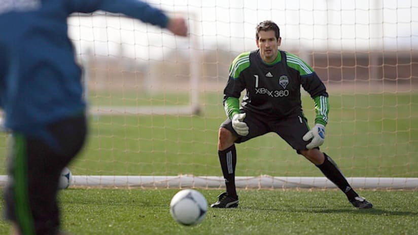 Michael Gspurning at Sounders camp in Arizona.