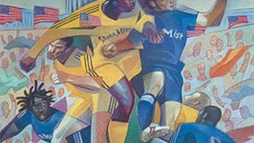 The MLS All-Star Game "Legacy" painting.