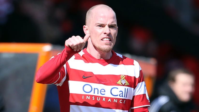 Iain Hume with Doncaster Rovers